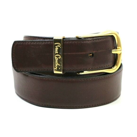 Pierre Cardin BROWN GENUINE LEATHER 1 1/8"Wd CASUAL DRESS MEN'S BELT 34/85 (X39 - Picture 2 of 12